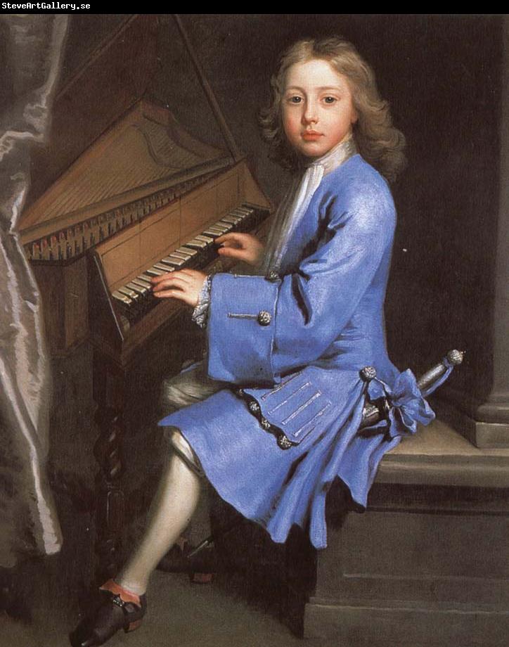 samuel pepys an 18th century painting of young man playing the spinet by jonathan richardson